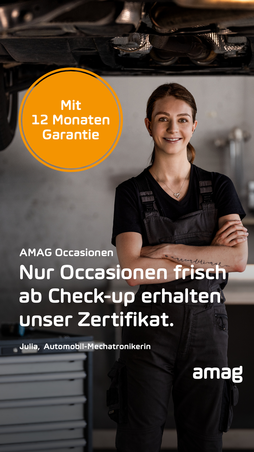 AMAG Occasionen Online Awareness Social Media Paid 1080X1920 Automobil Mechatronikerin DE